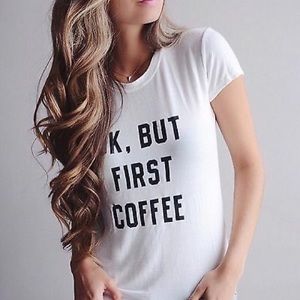 “Ok, But First Coffee” t shirt Brandy Melville